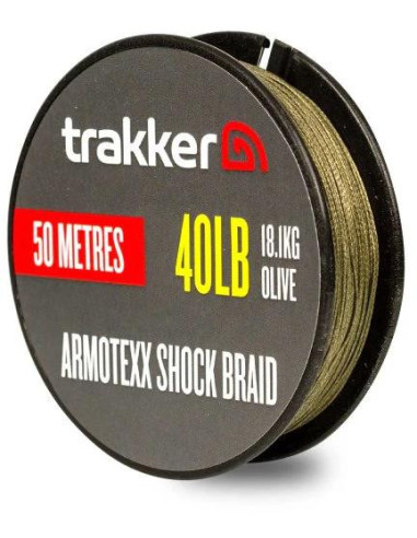 Trakker Šoková šňůra Armotexx Shock Braid 40lb, 18,1kg, 50m