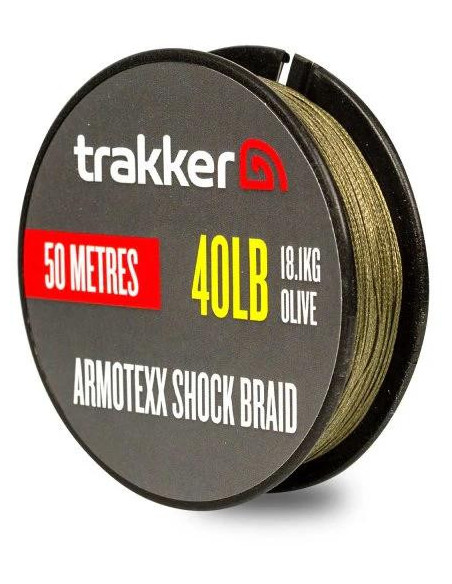 Trakker Šoková šňůra Armotexx Shock Braid 40lb, 18,1kg, 50m