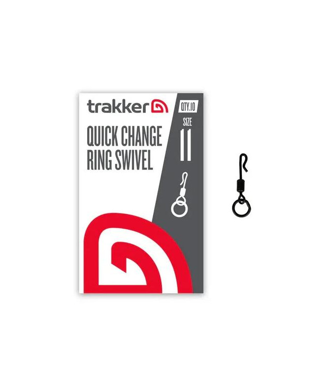 Trakker Obratlíky s kroužkem Quick Change Ring Swivel vel.11, 10ks
