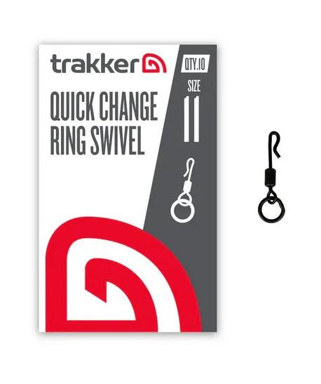 Trakker Obratlíky s kroužkem Quick Change Ring Swivel vel.11, 10ks