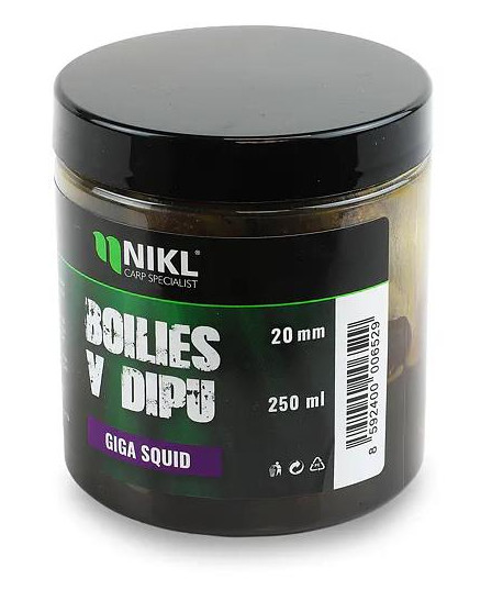 Nikl Boilies v dipu Giga Squid 250ml