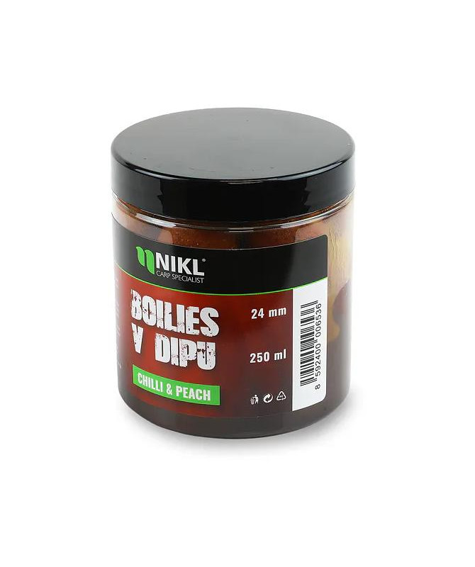Nikl Boilies v dipu Chilli & Peach 250ml