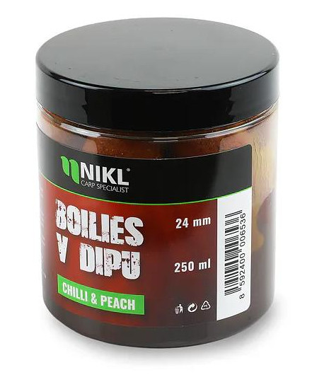 Nikl Boilies v dipu Chilli & Peach 250ml
