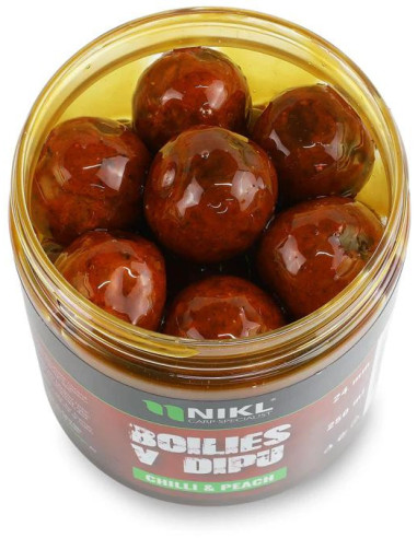 Nikl Boilies v dipu Chilli & Peach 250ml
