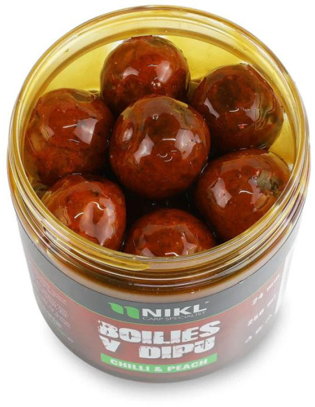 Nikl Boilies v dipu Chilli & Peach 250ml