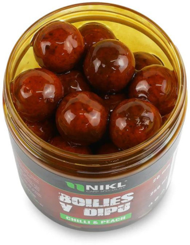 Nikl Boilies v dipu Chilli & Peach 250ml