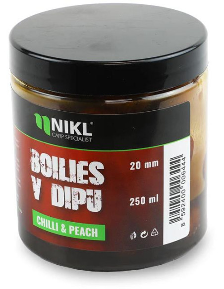 Nikl Boilies v dipu Chilli & Peach 250ml