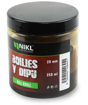 Nikl Boilies v dipu Kill Krill 250ml