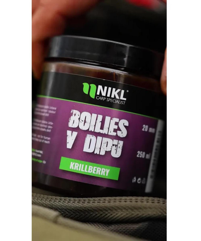 Nikl Boilies v dipu Krill Berry 250ml