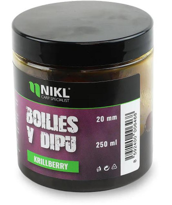 Nikl Boilies v dipu Krill Berry 250ml