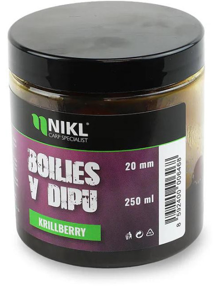 Nikl Boilies v dipu Krill Berry 250ml