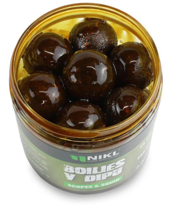 Nikl Boilies v dipu Scopex & Squid 250ml