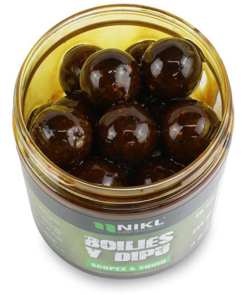 Nikl Boilies v dipu Scopex & Squid 250ml
