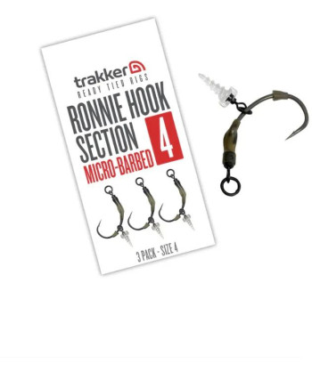 Trakker Koncová část návazce Ronnie Hook Section (Barbed) 3ks