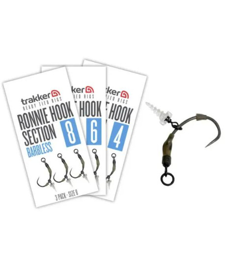 Trakker Koncová část návazce Ronnie Hook Section (Barbless) 3ks