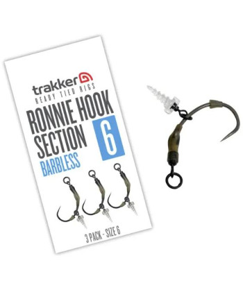 Trakker Koncová část návazce Ronnie Hook Section (Barbless) 3ks