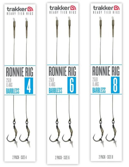 Trakker Hotové návazce Ronnie Rig (Barbless) 2ks