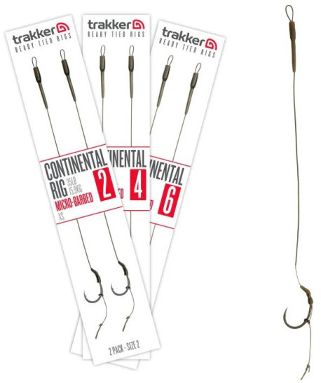 Trakker Hotové návazce Continental Ready Rig (Barbed) 2ks