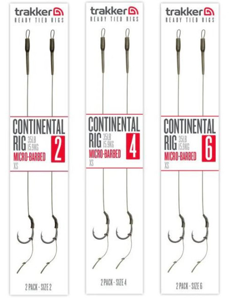 Trakker Hotové návazce Continental Ready Rig (Barbed) 2ks