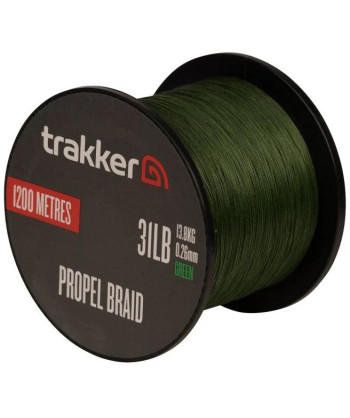 Trakker Kmenová pletená šňůra Propel Braid 31lb, 13.8kg, 0,26mm, 1200m, Green
