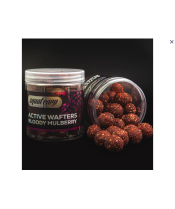 Squat Carp Active Bloody Mulberry rozpustné neutrálně vyvážené boilies 20 mm