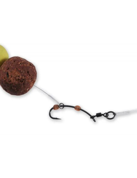 Carp´R´Us Návazec 360° Stiff Link Oval Ring & 360° Swivel 16,5cm, 50lb, 2ks