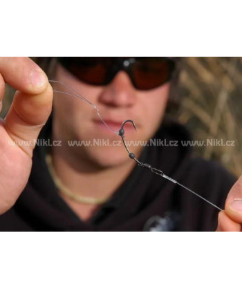 Carp´R´Us Návazec 360° Stiff Link Oval Ring & 360° Swivel 16,5cm, 50lb, 2ks