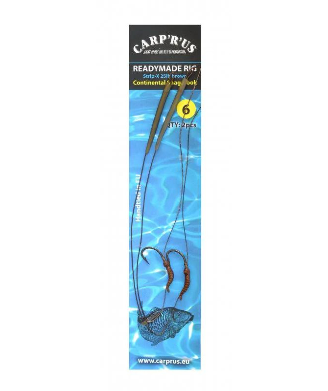 Carp´R´Us Návazec Ready Rig Strip-X Mat Brown - Continental 2ks