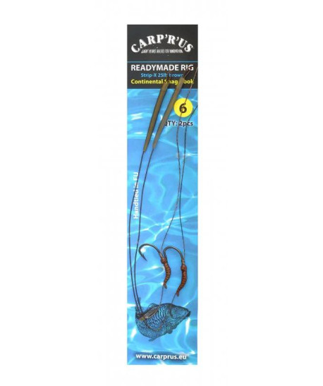 Carp´R´Us Návazec Ready Rig Strip-X Mat Brown - Continental 2ks