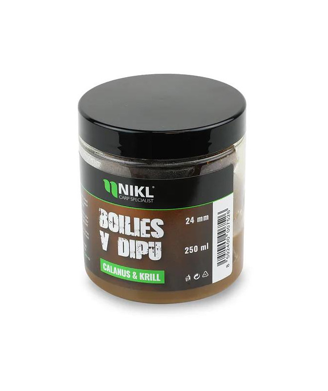 Nikl Boilies v dipu Calanus & Krill 250ml