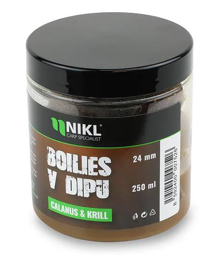 Nikl Boilies v dipu Calanus & Krill 250ml