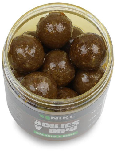 Nikl Boilies v dipu Calanus & Krill 250ml