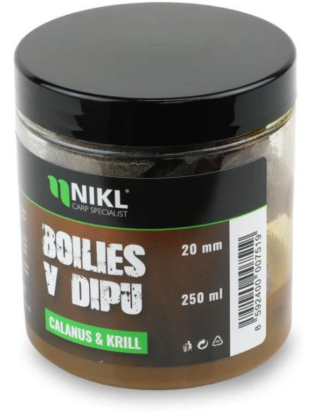 Nikl Boilies v dipu Calanus & Krill 250ml