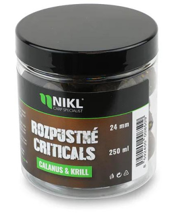 Nikl Rozpustné Criticals boilie Calanus & Krill 250ml