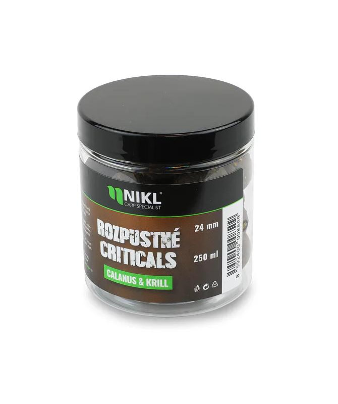 Nikl Rozpustné Criticals boilie Calanus & Krill 250ml