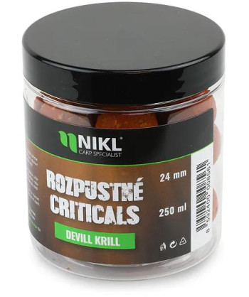 Nikl Rozpustné Criticals boilie Devill Krill 250ml
