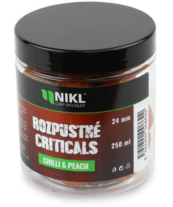 Nikl Rozpustné Criticals boilie Chilli & Peach 250ml
