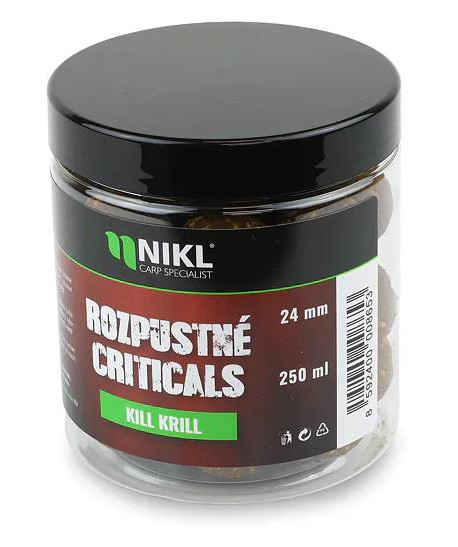 Nikl Rozpustné Criticals boilie Kill Krill 250ml