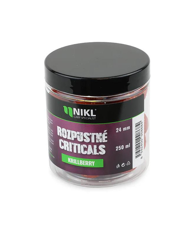 Nikl Rozpustné Criticals boilie Krill Berry 250ml