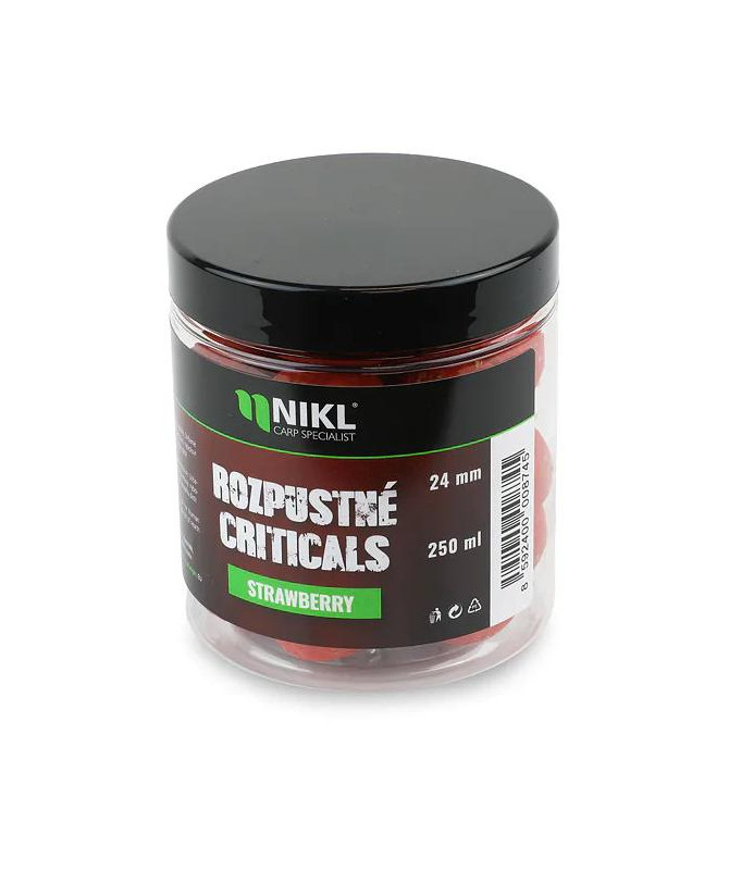 Nikl Rozpustné Criticals boilie Strawberry 250ml