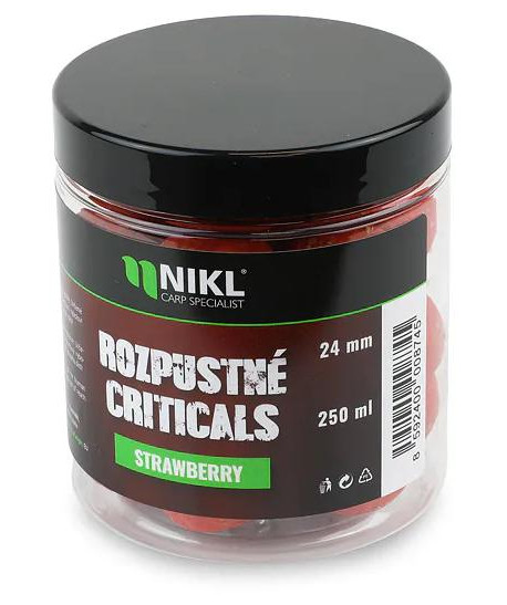 Nikl Rozpustné Criticals boilie Strawberry 250ml