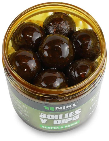 Nikl Boilies v dipu Scopex & Squid 250ml