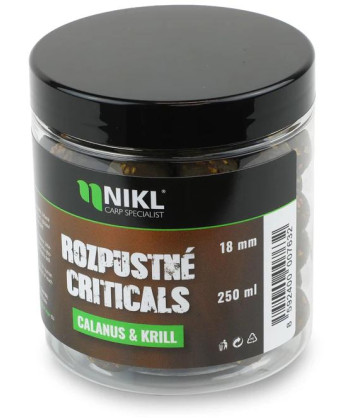 Nikl Rozpustné Criticals boilie Calanus & Krill 250ml
