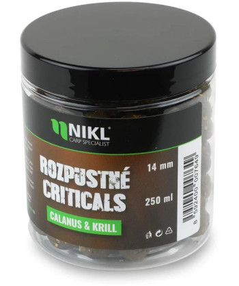 Nikl Rozpustné Criticals boilie Calanus & Krill 250ml