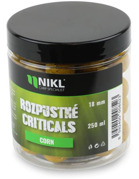 Nikl Rozpustné Criticals boilie Corn 250ml
