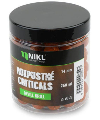 Nikl Rozpustné Criticals boilie Devill Krill 250ml