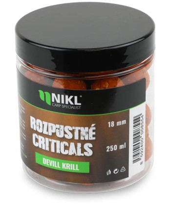 Nikl Rozpustné Criticals boilie Devill Krill 250ml