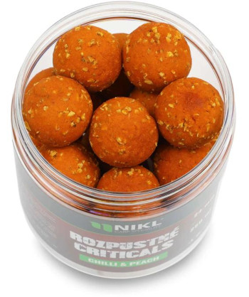 Nikl Rozpustné Criticals boilie Chilli & Peach 250ml