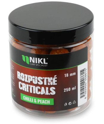 Nikl Rozpustné Criticals boilie Chilli & Peach 250ml