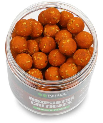 Nikl Rozpustné Criticals boilie Chilli & Peach 250ml